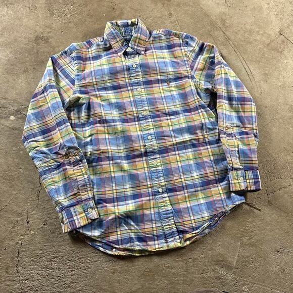 Y2K Multicolored Plaid Ralph Lauren Longsleeve Button Down Shirt - Picture 4 of 8